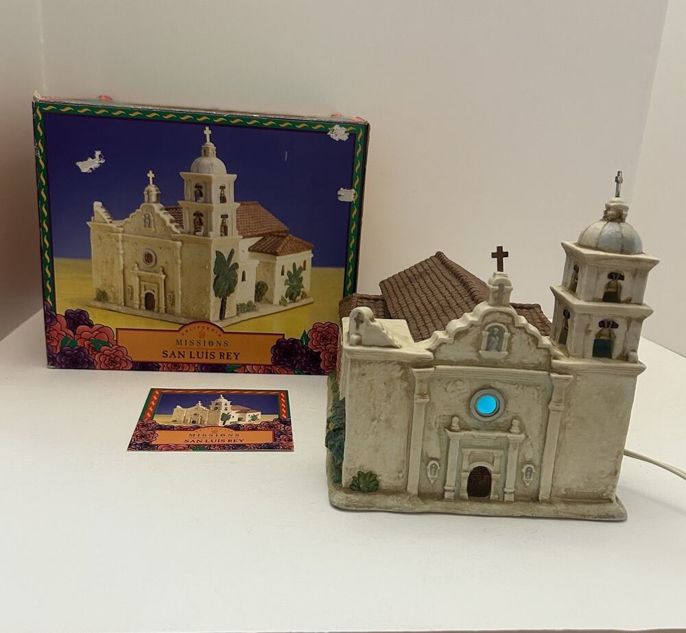 Mervyn's California Mission San Luis Rey Lighted Village Building 1998 Vintage